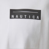 Nautica Erkek Beyaz Regular Fit Baskılı T-Shirt