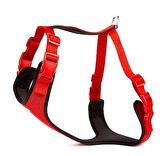 Doggie Softlu Siyah Köpek Bel Tasması 70/95 cm Kırmızı