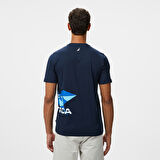 Nautica Erkek Lacivert Regular Fit Baskılı T-Shirt