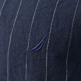 Nautica Erkek Lacivert Classic Fit Çizgili Gömlek