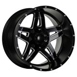 EMR-5567-01 12.0×20-6×139.7 ET-44 110 Matt Black+Milling Jant 4 adet