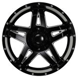 EMR-5567-01 12.0×20-6×139.7 ET-44 110 Matt Black+Milling Jant 4 adet
