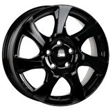 CMS-1060-03 6.5x16" -4x108 ET37.5 63.4 Complete Black Gloss Jant (4 Adet)