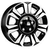 CMS-1239-03 6.5x16"-5x118 ET60 71.1 Diamond Black Gloss Jant (4 Adet)