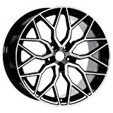 EMR-A367-05 10.0x20"-5x108 ET37 73.1 Black Jant (4 Adet)