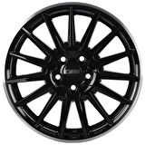 CMS-1264-06 6.0x15"-4x108 ET32 65.1 Diamond Rim Black Gloss Jant (4 Adet)