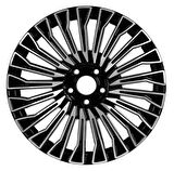 EMR-S1021-01 9.5x19" -5x112 ET48 66.6 Deep Black Diamond Gloss Jant (4 Adet)