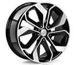 EMR-W7702-04 7.5x17" -4x100 ET40 67.1 Deep Black Diamond Gloss Jant (4 Adet)