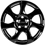 CMS-1060-22 6.5x16" -4x108 ET37.5 63.4 Complete Black Gloss Jant (4 Adet)