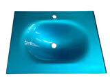 Cam Lavabo 12 mm 90 x 56 cm M.Turkuaz