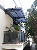 Metal Taşıyıcılı Kapı Üstü Pratik Sundurma 280x120 cm Md1