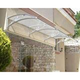 TF Delux Seri 1,12 Alüminyum Ayaklı Sundurma 360 X 100 Gri 3 mm Solid Levha