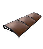 Kapı Üstü Pratik Sundurma 360 X 80 cm Siyah - Bronz