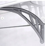 Kapı Üstü Pratik Sundurma 120 X 60 cm Gri