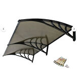 Kapı Üstü Pratik Sundurma 200 X 80 cm Siyah