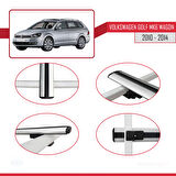 VW Golf Mk6 Wagon 2010-2014 Arası ile Uyumlu BASIC Model Ara Atkı Tavan Barı Gri 2 Adet