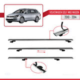 VW Golf Mk6 Wagon 2010-2014 Arası ile Uyumlu BASIC Model Ara Atkı Tavan Barı Gri 2 Adet