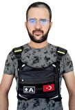 Motorcu Göğüs Çantası Reflektörlü Su Geçirmez Kan Grubu A+