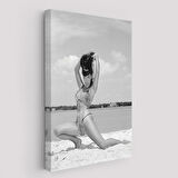 Leopar Bikinili Bettie Page Duvar Tablosu-6053