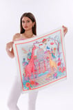 Masal Şatosu Model Fular Bandana Şal Estascarf 70x70 Cm