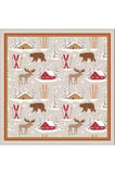 Yeni Sezon Yılbaşı Desenli Bandana Fular Yeni Yıl Hediyesi Şal Estascarf 70x70 Cm