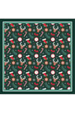 Yeni Sezon Yılbaşı Desenli Bandana Fular Yeni Yıl Hediyesi Şal Estascarf 70x70 Cm