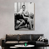 Marilyn Monroe ile Arthur Miller Duvar Tablosu-6063