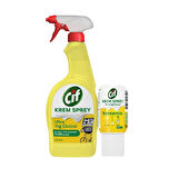 Cif Krem Sprey 750 Ml. Limon + Serum 70 Ml. 2 Adet