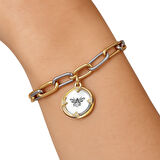 Arı İki Renkli Madalyon Charm