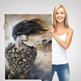 Kilitler İçindeki Kadın Duvar Tablosu-6067