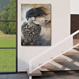 Kilitler İçindeki Kadın Duvar Tablosu-6067