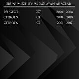 Peugeot 207, 307 Citroen C4 C5 için Cam Düğme Kapağı