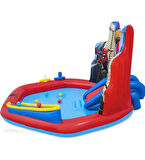 Bestway 98793 Lisanslı Spiderman Temalı Kaydıraklı Fıskiyeli AquaPark Şişme Eğlence Havuzu, 211x206x127cm