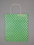 KRAFT KAĞIT ÇANTA YEŞİL PUANLI 25CM X 30CM - 1 ADET
