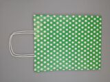 KRAFT KAĞIT ÇANTA YEŞİL PUANLI 25CM X 30CM - 1 ADET