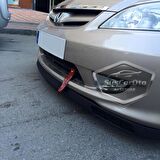 Honda Civic Vtec2 2001-2006 Uyumlu Üniversal Laguna Lip Esnek Ön Lip 2 Parça Tampon Altı Dil Karlık Ön Ek
