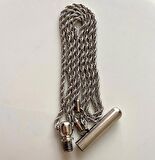 Burgu Çelik Kolye ve Kapağı Açılan Bar Kolye Uç 65 cm Unisex Kolye