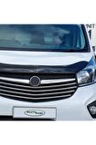 Opel Vivaro Ön Kaput Koruma Rüzgarlığı 3mm Akrilik (ABS) Parlak Siyah Deflektör 2014-2018