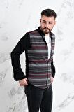 ADVANTE SLİMFİT PARÇA DESENLİ ERKEK ODUNCU GÖMLEK