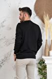 SAN&FA SIFIR YAKA DESENLİ REGULAR FİT ERKEK TRİKO KAZAK