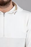 Slimfit Kapşonlu Erkek Spor Beyaz Sweatshirt