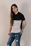SLİMFİT BASKILI SIFIR YAKA ERKEK PENYE T-SHİRT