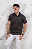 POLO YAKA CEPLİ KLASİK KESİM DESENLİ ERKEK T-SHİRT