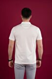 ECER REGULAR FİT POLO YAKA ARMÜRLÜ MERSERİZE KUMAŞ ERKEK T-SHİRT