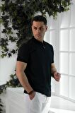 ECER REGULAR FİT POLO YAKA ARMÜRLÜ MERSERİZE KUMAŞ ERKEK T-SHİRT
