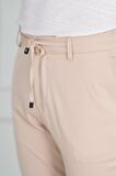 BELİ LASTİKLİ YAZLIK İNCE KUMAŞ İPLİKLİ REGULAR FİT ERKEK JOGGER PANTOLON