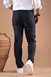 ECER BELİ LASTİKLİ REGULAR FİT EKOSELİ KIŞLIK KUMAŞ PANTOLON