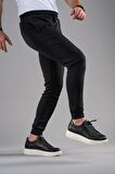 SLİMFİT DAR PAÇA BELİ LASTİKLİ İPLİKLİ LİKRALI JOGGER PANTOLON