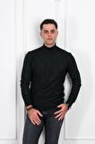 WOOLEN WORLD YARIM BALIKÇI REGULAR FİT DESENLİ ERKEK KAZAK