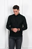 WOOLEN WORLD YARIM BALIKÇI REGULAR FİT DESENLİ ERKEK KAZAK